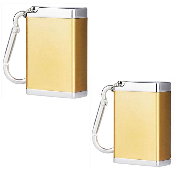 Cenicero portátil Mini cenicero de bolsillo desodorante, uso en exteriores, cenicero de bolsillo fácil de transportar mientras viaja (2 piezas doradas) Rojo Verde Cocina, Decoración y Otros