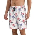 thumbnail image 2 of Logiee Lavender Flowers Print Mens Swim Trunks Quick Dry Board Shorts,Breathable Hawaii Beach Shorts Swimwear Bathing Suits-X-Large, 2 of 6