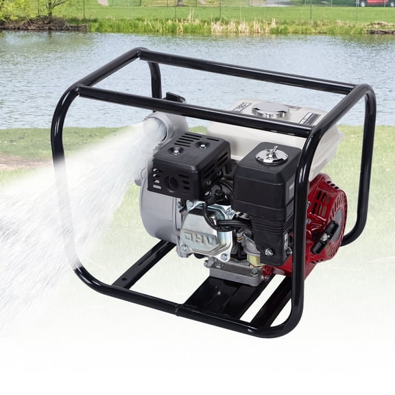 6.5 HP 4-Stroke 2inch Gas Water Pump Semi-Trash Water Pump Transfer Pump 158GPM