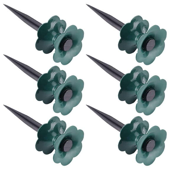 ROMANSENTIAL Garden Hose Guide Stake Green PP 6Pcs 9.8In