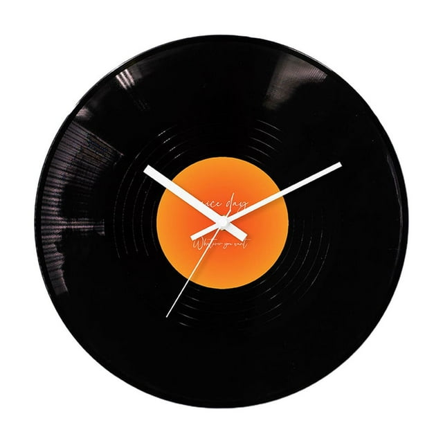 Wall Decorations for Living Room Sunset Vinyl Record Wall Clock, High-End Decoration Retro Clock, Living Room Atmosphere Wall Clock, Clock Records for Wall