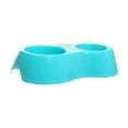 thumbnail image 2 of ZZkhGO Pet Double Bowl, Dual Compartment Dog Cat Food Water Bowls, Non-Slip Plastic Feeding Dish for Home Travel Outdoor, 2 of 6