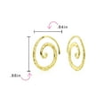 thumbnail image 4 of Bling Jewelry Womens   Tribal Swirl Hammered Spiral Earrings Gold, 4 of 5