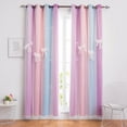 thumbnail image 1 of CshidWorld Cortinas Blackout para Niñas, Recámara Infantil, Cortinas de Doble Capa Coloridas Star para Habitación de Niñas, Guardería, Decoración Del Hogar, 52''x 63'', 1 Panel, 1 of 9
