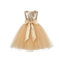 thumbnail image 3 of Ekidsbridal Formal Sequins Bodice Ruffle Tulle Flower Girl Dress Bridesmaid Wedding Pageant Toddler Recital Communion Baptism J122 7, 3 of 3