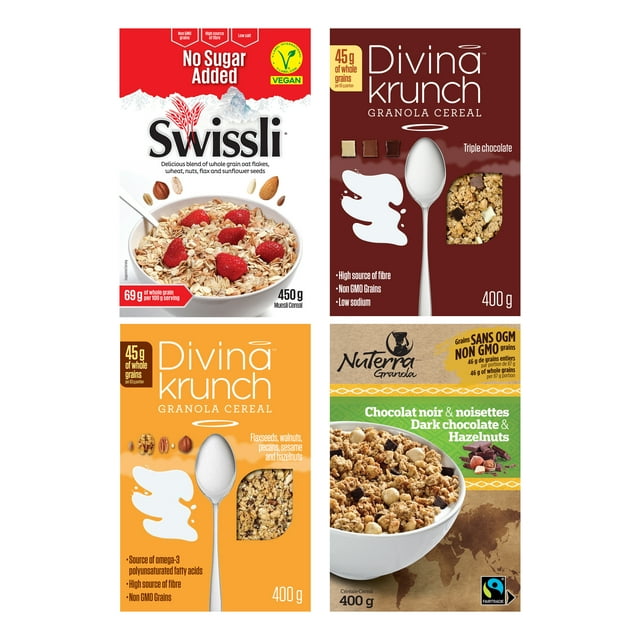 Assortiment de Céréales Granola Gourmet - Paquet de Céréales en Gros - 32 Unités