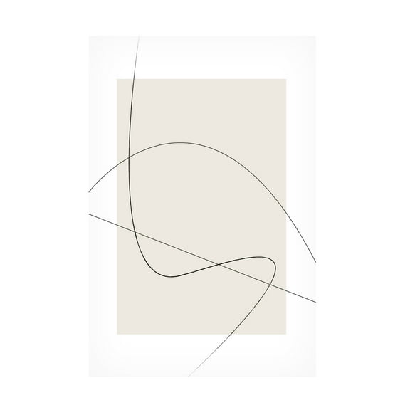 Trademark Fine Art Oju Design Beige Abstract Canvas Wall Art