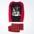 thumbnail image 3 of Pijamas familiares a juego de Navidad, conjunto de pijamas de árbol de Navidad y muñeco de nieve, Cruz Roja a cuadros, 3 of 3