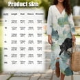 thumbnail image 6 of DISNIMO Womens Maxi Dresses Cat Fish Printed Casual Loose Dress V Neck Shift Dresses 3/4 Sleeve Dress Fashion Spring Outfits, XL, 6 of 6