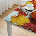 thumbnail image 5 of BANET Thanksgiving Day Square Tablecloth,wooden plank pumpkin pattern,Stain Wrinkle Resistant Reusable Washable Print Square table cloths,for celebrate party white, 5 of 8