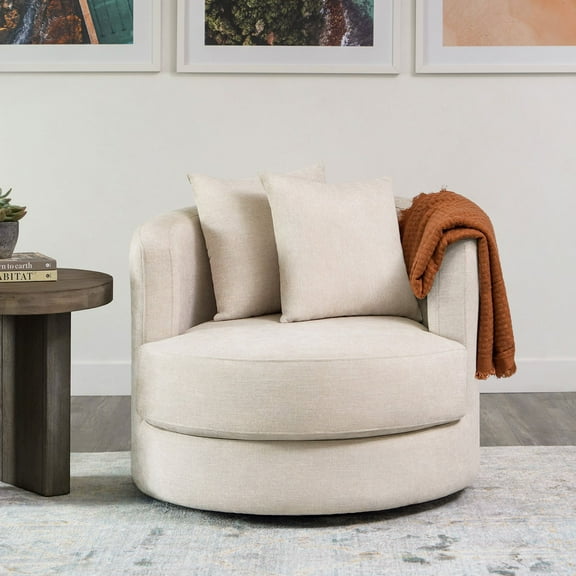 Elliot Oversized Moon Swivel Chair, Assorted Colors