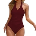 thumbnail image 1 of Plus Size Swimwear For Women High Waisted Swimsuit Strappy Ruffle Detail Bathing Suit Summer Beach Pool Vacation, 1 of 6