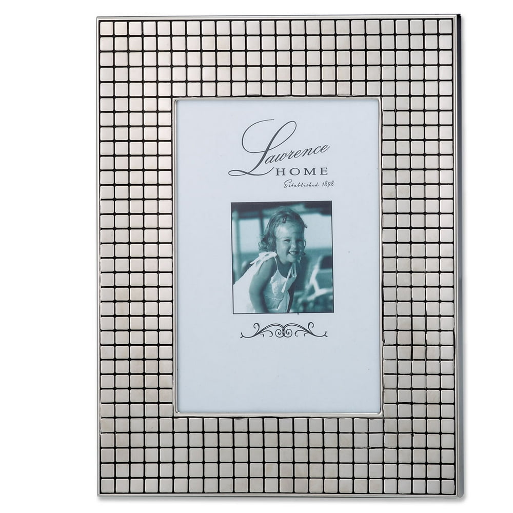 710546 Hollywood Silver Metal Squares 4x6 Picture Frame