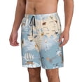thumbnail image 2 of Salouo Animals Travel World Map Pattern Swim Trunks for Men,Men's Hawaiian Bathing Suit Swimsuits Quick Dry Swimming Board Shorts Beach Shorts with Pockets-Medium, 2 of 6