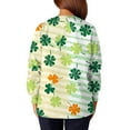 thumbnail image 5 of yuCgh Women's Long Sleeve Nursing Jacket with Stand Collar, Single Breasted St. Patrick's Day Print, Casual Work Uniform Top,Beige 5XL, 5 of 5