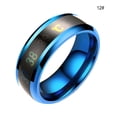 thumbnail image 3 of Couple Rings Delicate Ring Smart Sensor Fashionable Stainless Steel Delicate Body Temperature Small Lightness Finger Jewelry Wedding Women Engagement Blue 12#, 3 of 7