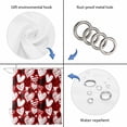 thumbnail image 5 of Red Valentines Waterproof Fabric Shower Curtain, Black White Love Heart Waterproof Fabric Shower Curtain for Bathroom Curtains Bathtubs Hotel Washable Shower Curtains with 12 Hooks Small 36x72in, 5 of 8