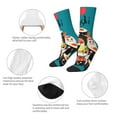 thumbnail image 4 of Fotbe I Love Sushi Calcetas Largas con Estampado para Hombre y Mujer – Calcetas de Compresión Transpirables y Elásticas, Viajar y Uso Diario Talla 5-11, 4 of 6