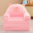 thumbnail image 5 of 2 In 1 Folding Children's Sofa Backrest Armchair, Cute Cartoon Lazy Sofa, Removable Washable Velvet Cover & High-Density Foam, 5 of 5