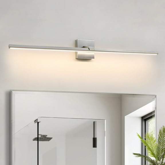 Modern Vanity Lighting Fixtures 39 Inch Bathroom Vanity Lights Over Mirror Wall Sconce for Bathroom Brushed Nickel Warm Lighting Bath Wall Sconce
