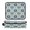 Blue Symmetrical Floral Pattern, variant on Hair Tool Organizer Bag with Heat Resistant Mat Removable Travel Storage Case for Hot Air Brushes Curling Irons Mysterious Celestial Pattern