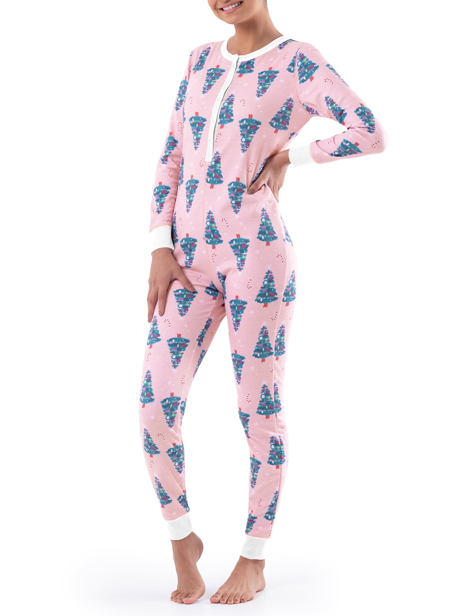 Fruit of the Loom Women's and Women's Plus Long Underwear Waffle Thermal Union Suit