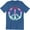 Blue, variant on Peace Hippy Flower Symbol Graphic Art Design Men's T-Shirt