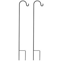 2X Shepherd Hooks Rust Garden Stake Outdoor Metal Plant Stand Hanger Bird Feeder Pole 80.5X10X1cm