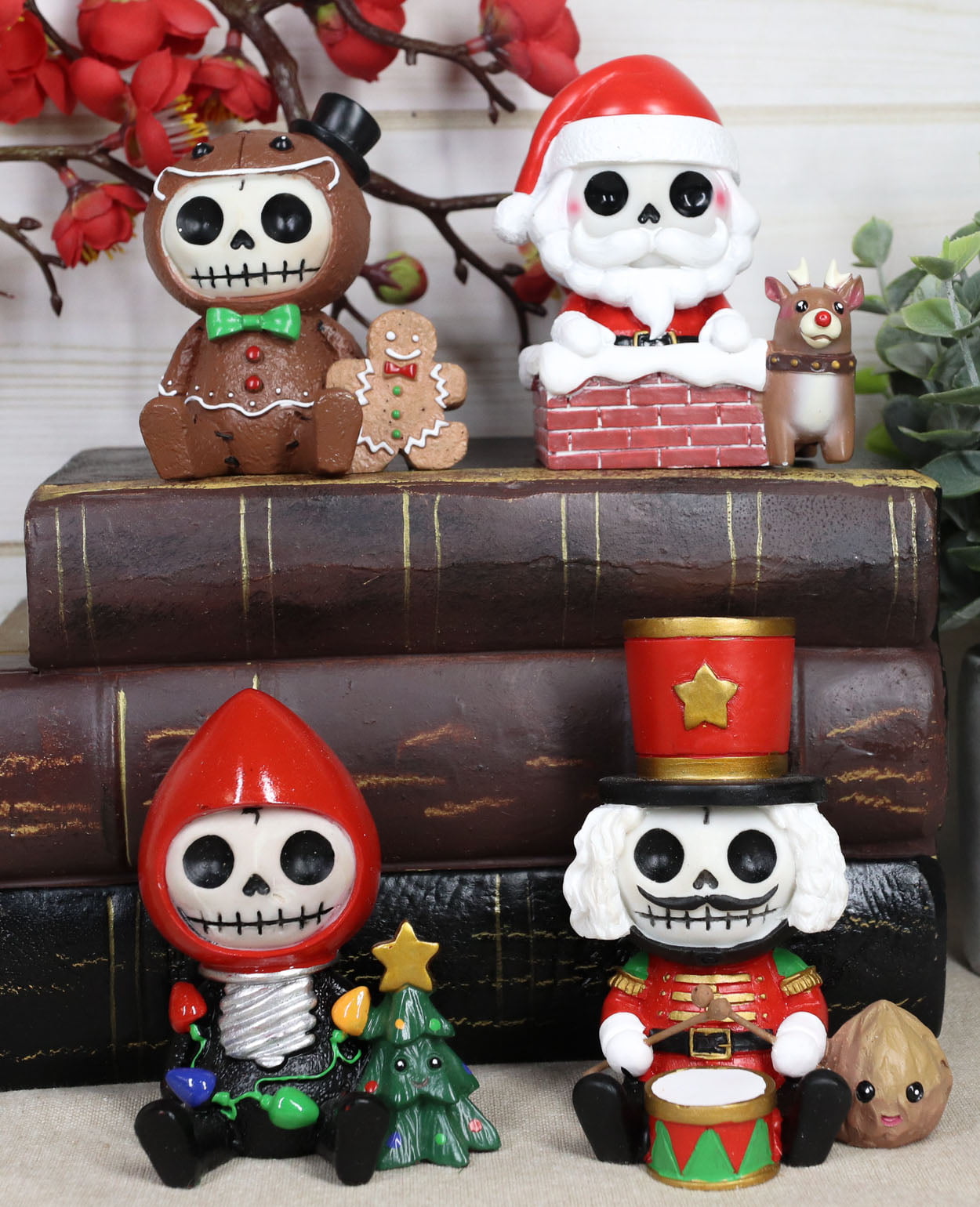 NEW Furrybones Seasonal Limited Edition Collection Set of 6 Christmas Figurines 