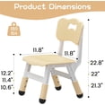 thumbnail image 6 of Eastvita Techigher Adj Kids Chair 2Pcs Set 3 Level H Adj Toddler Chairs For Ages 2 To 8 Stackable Lightweight Non Slip Foot Covers Ergonomic Support Durable Polypropylene For Home, 6 of 6