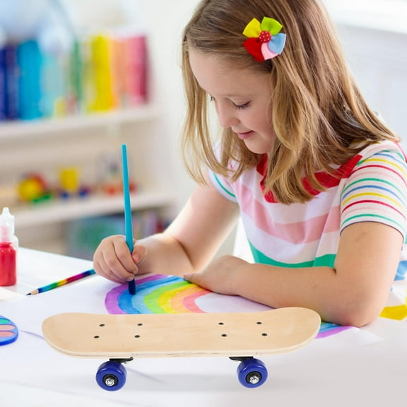 Raindrops 1Pcs Blank Skateboard Deck for Children Maple Wood and Plastic Unfinished Design Multi