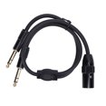 thumbnail image 2 of XLR Male to 1/4 Male TRS to XLR 3 Pin Cable, TRS to Dual XLR Male Y Splitter Stereo Cable Balanced 6.35mm Plug to 3 Pin XLR Male 6.35mm to 2 XLR Patch Cable, 2 of 7
