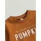 thumbnail image 5 of Ropa de otoño-invierno para niña, conjunto de sudadera con cuello redondo y pantalones acampanados con parches de calabaza, trajes de Halloween para niña pequeña, 5 of 7