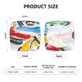 thumbnail image 5 of Rocae Colorful Abstract Bumper Cars for Square Cushion Cover,16.9" x 16.9" Couch Cover, Machine Washable-Four Pieces, 5 of 7