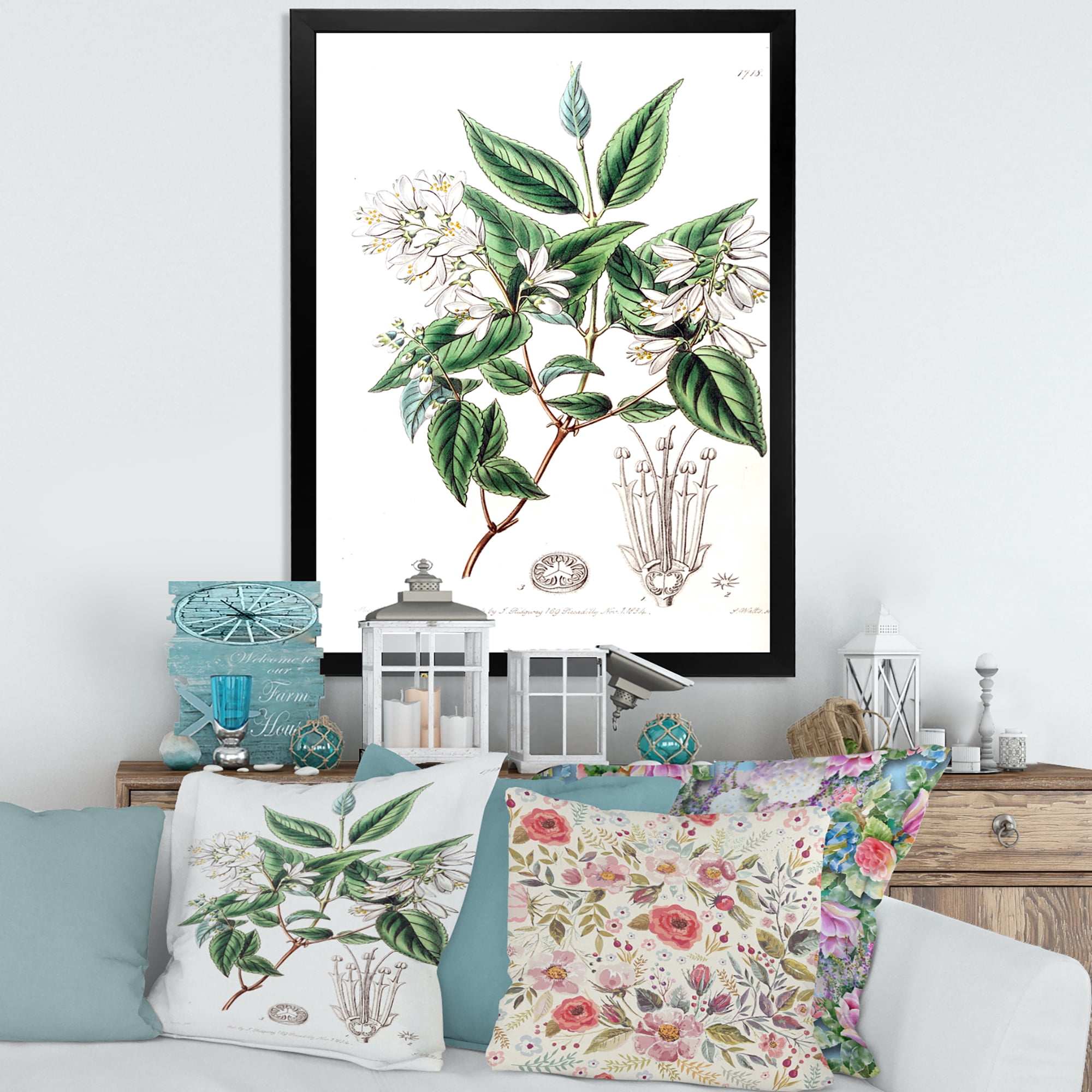Designart 'Ancient Botanicals X' Traditional Framed Art Print