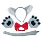 thumbnail image 1 of KAKOWELY Juego de 3 piezas en 1 con divertida diadema de lobo gris, accesorios para el pelo, adorable lazo para la cola, suministros para fiestas de máscaras y festivales con 1 par de guantes., 1 of 5