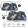 thumbnail image 7 of Lsque Space Cars Car Windshield Sun Shade | Accordion Folding Style Auto Shade for Car Truck SUV Van | Blocks UV Rays Sun Visor Protector | Small, 7 of 7
