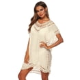 thumbnail image 2 of Maillot de Bain Crochet de Plage pour Femmes Robe Tunique à Franges, 2 of 4