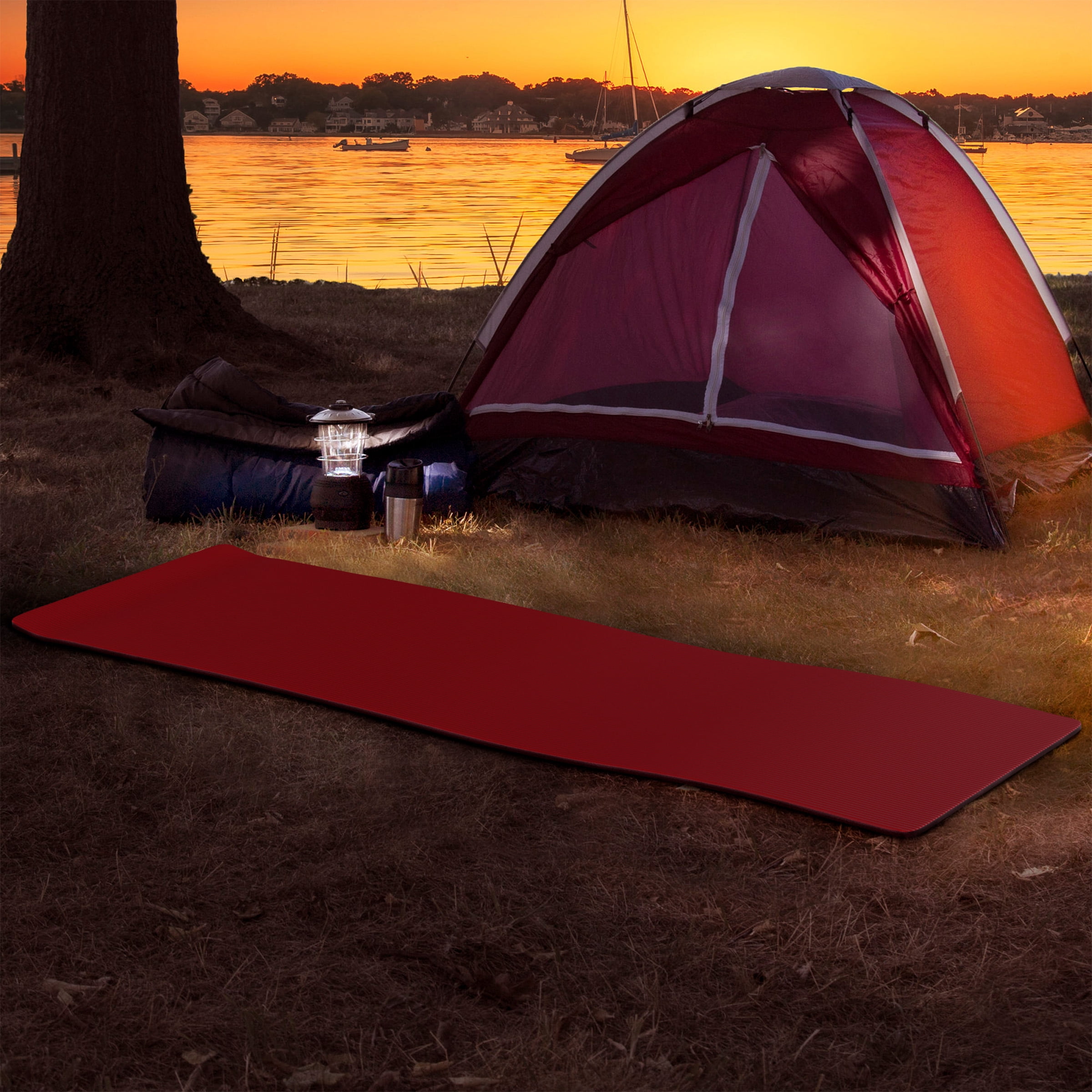 Foam Sleep Pad- 0.50" Thick Mat (Red)