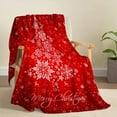 thumbnail image 2 of Christmas Throw Blanket Christmas tree Snowflakes Reindeer Blanket Red Christmas Decorative Throw Blanket for Couch Sofa Bed Soft Lightweight Fuzzy Plush Fleece Blankets and Throws 50x60, 2 of 5
