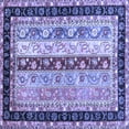 thumbnail image 1 of Ahgly Company Machine Washable Indoor Square Abstract Blue Contemporary Area Rugs, 3' Square, 1 of 4