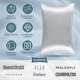 thumbnail image 5 of Bare Home Satin Pillowcase Set of 2 - Silky Soft for Hair and Skin - Envelope Closure - King 20x40, Silver, 5 of 9