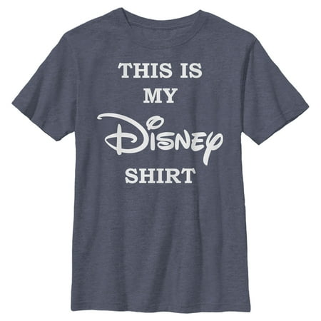Boy s Disney This is my Disney Shirt Graphic Tee Navy Blue Heather X Large