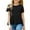 Black, variant on Plebaso Girls Summer Tops Casual Short Sleeve Flowy Tunic Shirts Little Girls Solid Color Loose Blouses