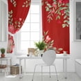 thumbnail image 5 of Love Heart Valentines Day Blackout Curtains for Bedroom, Botanical Eucalyptus Red Thermal Insulated Kitchen Drapes with Grommets, Light Blocking Window Treatment, 2 Panels 42" x 84", 5 of 7