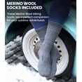 thumbnail image 6 of Merino.tech Men’s 100% Merino Wool Heavyweight Base Layer Top and Bottom Set Includes 𝗕𝗼𝗻𝘂𝘀 Hiking Socks, 6 of 6