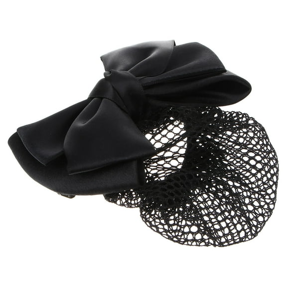 NICEXMAS Nicexmas Black Bowknot Hair Snood - Stylish for Work, Party, Or Date