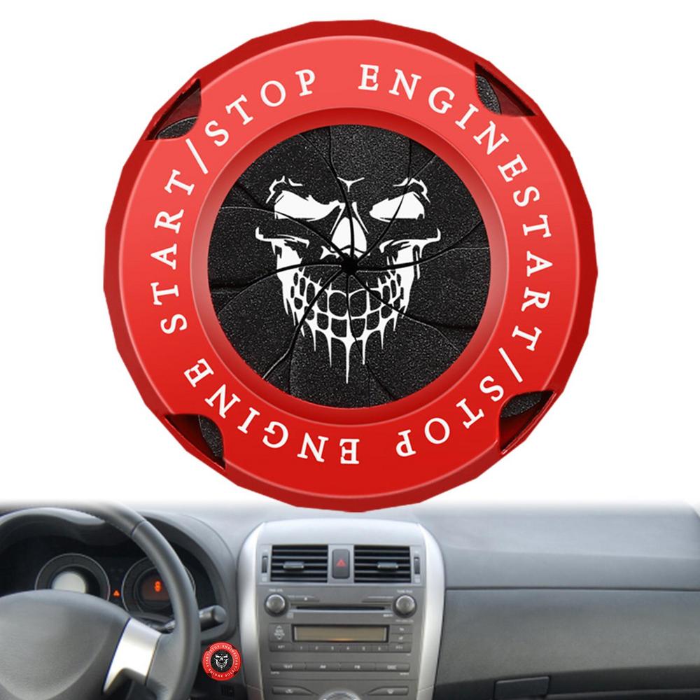 Car Start Button Cover Skull Pattern Alloy Rotary Engine Start Stop  Button Cover Universal Push to Start Button Spin Cover, Protective Auto  Ignition Accessories