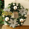 thumbnail image 3 of 12inch Happy Christmas Wreath Farmhouse Natural Floral Wreath, Round Door Wreath, Artificial Wreath for Front Door,Decor Wreath Wall Window Decor and Festival Celebration, 3 of 3