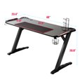 thumbnail image 4 of Bestco 48" Gaming Table Z Shaped Gaming Desk w LED Lights & Large Mouse Pad, Black, 4 of 12